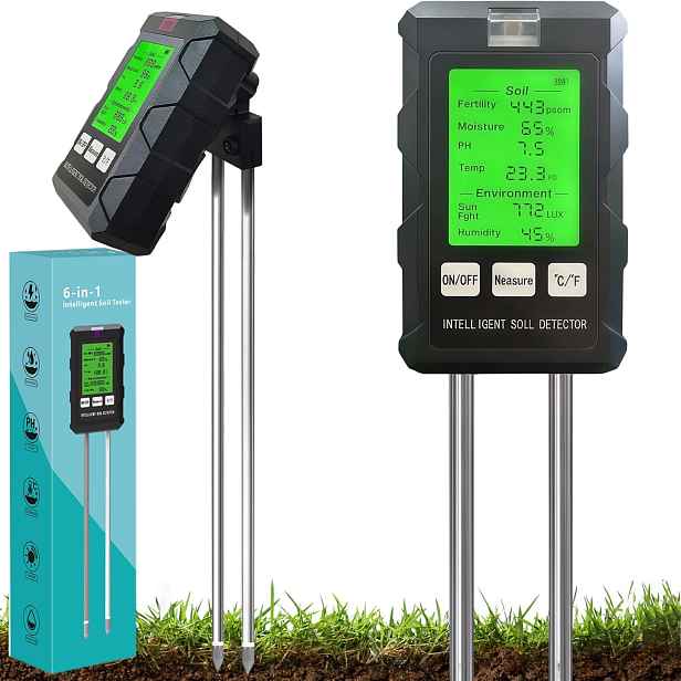 Měřič Ph Půdy Tester Vlhkosti Kyselinoměr 6V1 Zahradnický Pro Rostliny Lux
