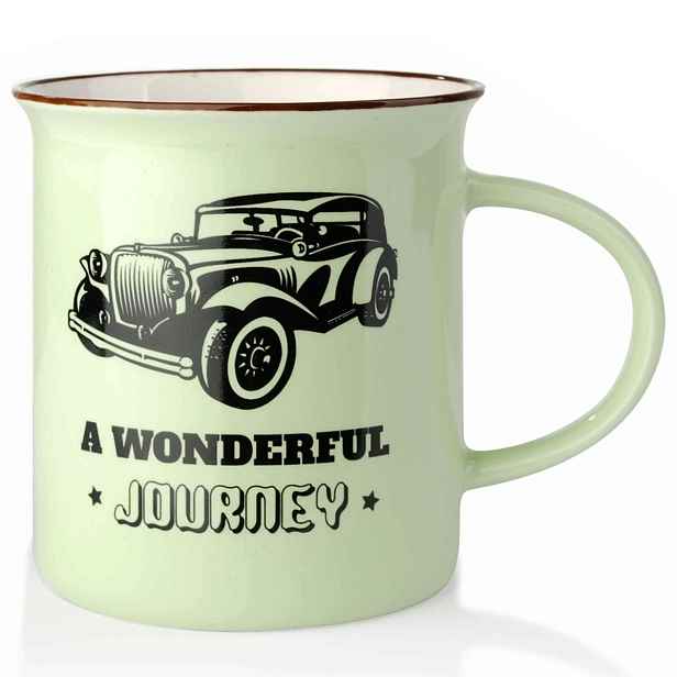 Affek Design MX9586 Šálek s uchem, a wonderful journey zelená 325ml