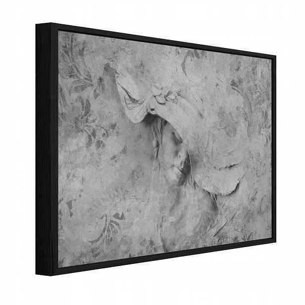 Obraz V Rámu Šedá Žena Beton Loft Předsíň Jídelna Kuchyně 120x80