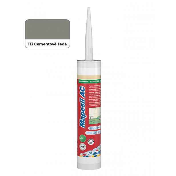 Sanitární silikon Mapei Mapesil 310 ml AC 113 cementově šedá
