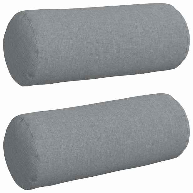 vidaXL Polštáře 2 ks textil Světle šedá Ø 15 x 40 cm