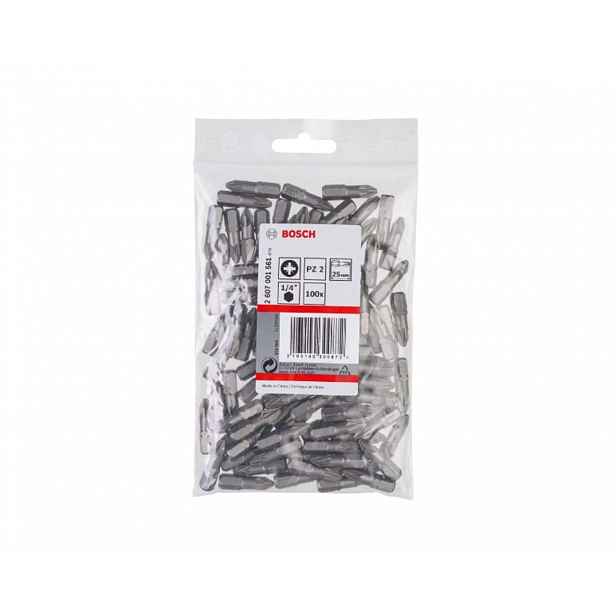 Bosch - Sada bitů PZ2, délka 25 mm, 100 ks 2607001561