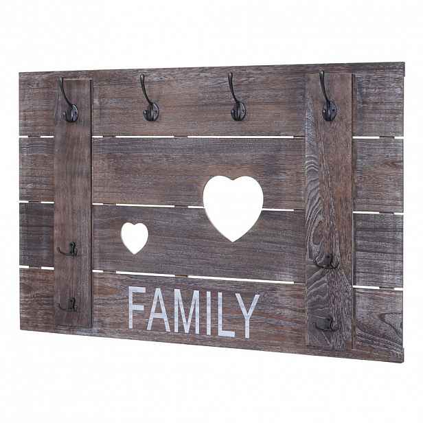 MCW NÁSTĚNNÁ SKŘÍŇ FAMILY SHABBY-LOOK Hnědá