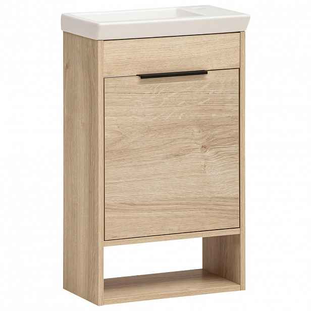 Stylife SKŘÍŇKA S UMYVADLEM, dub bianco, dub bianco, 45,5 cm