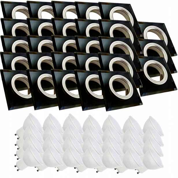 28 x Skleněné Stropní Svítidlo Zapuštěné Do Stropu Křišťál Led Žárovky 10W