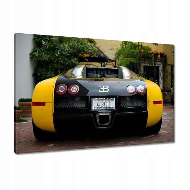 Žluté obrazy Bugatti 90x60