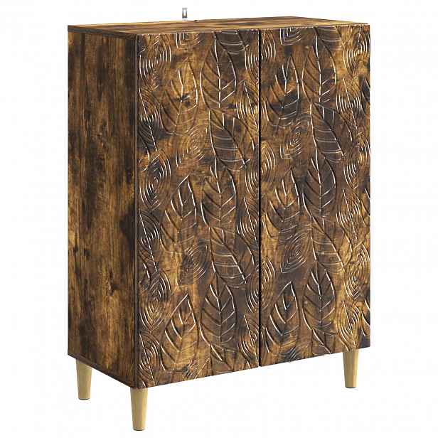 vidaXL Servírovací skříň Kouřový dub 66 x 34,5 x 90 cm