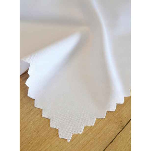 Plamoodolný ubrus 140x300 Vánoce Bílý oboustranný