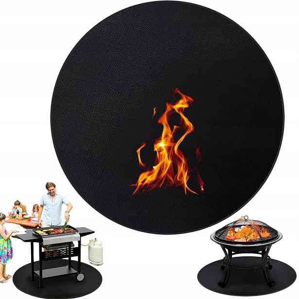 Ohnivzdorná Podložka Do Krbu Půlkruhová Grilovací Deska 122 cm Do Krbu
