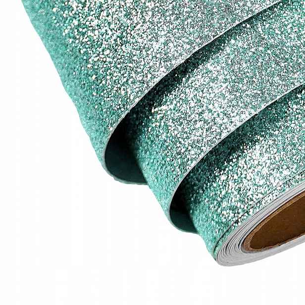 Samolepicí tapeta Fólie na nábytek 40 cm x 6 m, brokátově zelená
