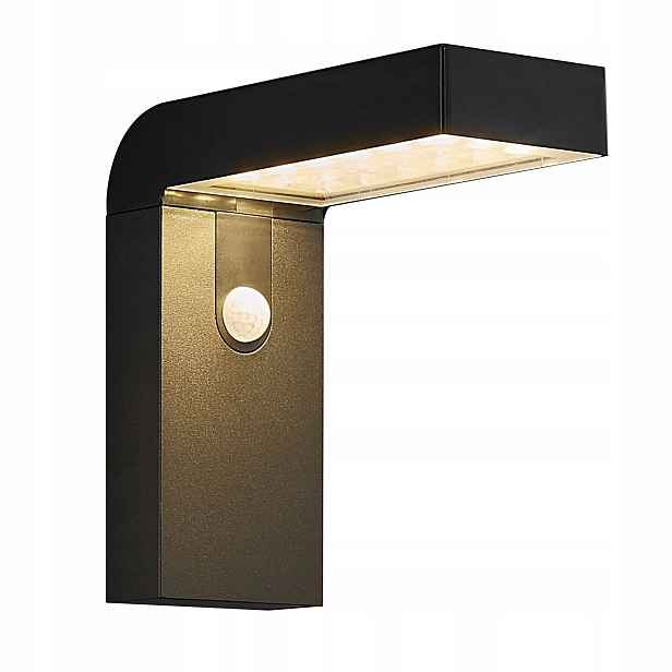 Venkovní nástěnné svítidlo černé Led Alya s pohybovým senzorem IP44 Nordlux