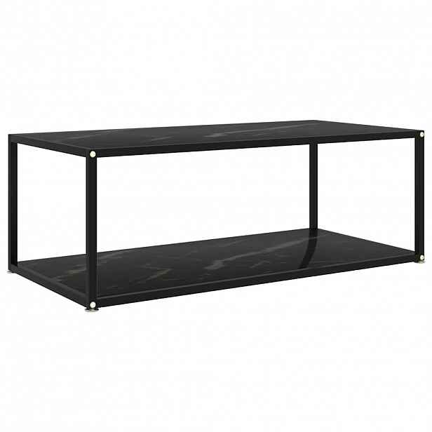 vidaXL Konferenční stolek černý 100 x 50 x 35 cm tvrzené sklo