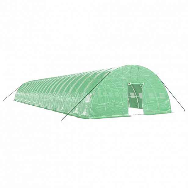 vidaXL Skleník s ocelovým rámem zelený 132 m² 22 x 6 x 2,85 m