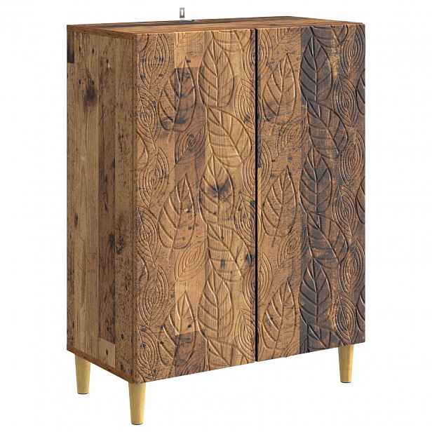 vidaXL Servírovací skříň Staré dřevo 66 x 34,5 x 90 cm
