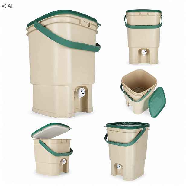 Kuchyňský kompostér 15 l Nádoba na organický odpad Zero Waste