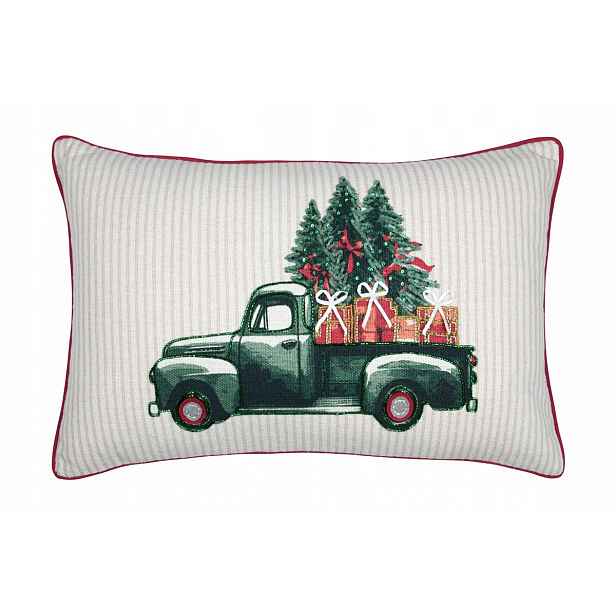 Polštář Vyšívaný 35X55 CM Bavlna Polyester, Zip