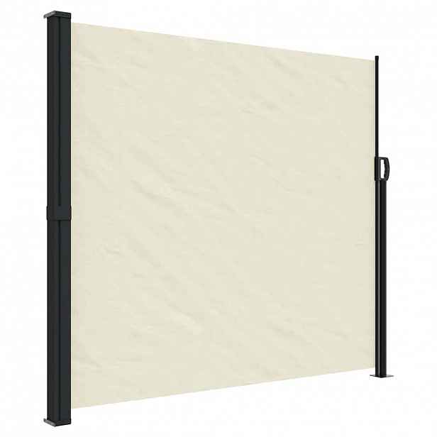 vidaXL Zatahovací boční markýza krémová 180 x 500 cm