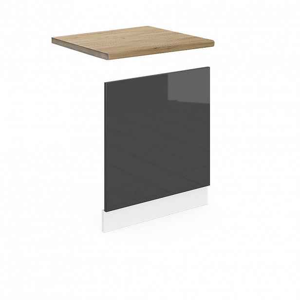 Vicco PŘEDNÍ PANEL R-Line Antracitový vysoký lesk 60 cm , PD Dub