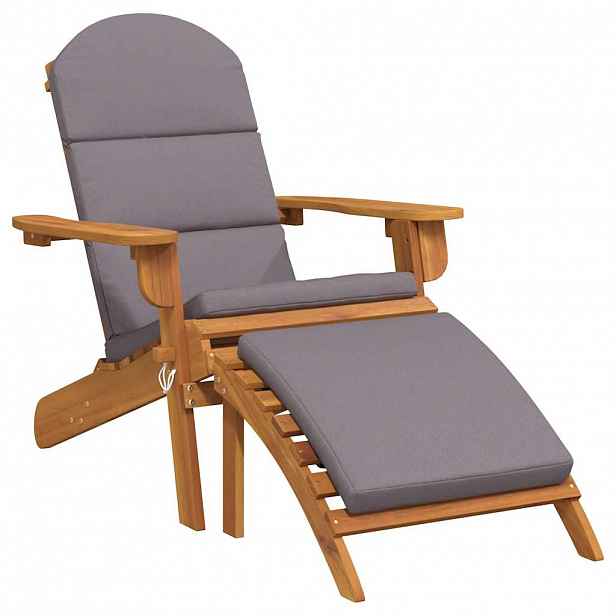 vidaXL Zahradní křeslo Adirondack s podnožkou masivní akáciové dřevo
