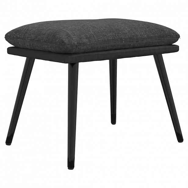 vidaXL Podnožka tmavě šedá 45x29,5x35 cm textil a umělá kůže