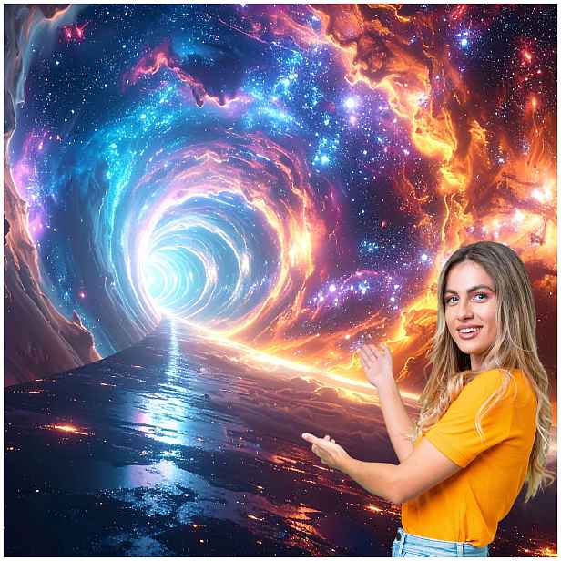 Fototapeta 3D Tunel Chodba Časoprostorová kosmická 294x260 TUN23F