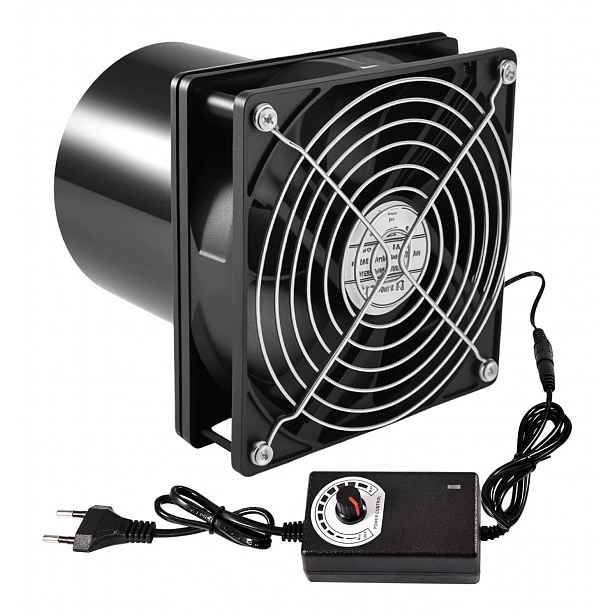 Kuchyňský koupelnový ventilátor s kanálem 100 mm, regulovatelný, rychlost, tichý chod