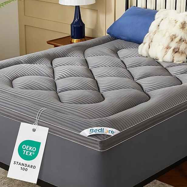 Péřová podložka na Matrace 160 x 200 cm Bedlore Topper Povlak Oeko-tex