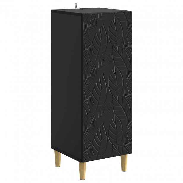 vidaXL Servírovací skříň Černá 33 x 34,5 x 90 cm Kompozitní dřevo