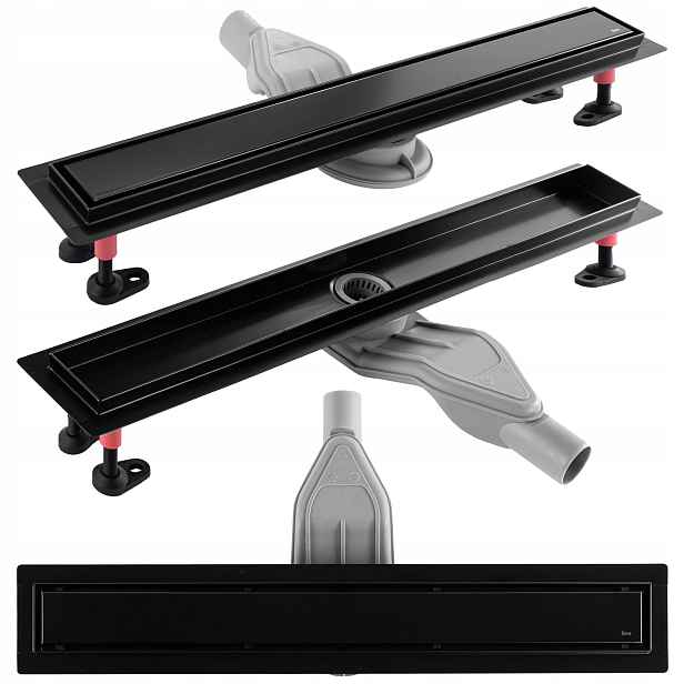Lineární Odtok Neox Superflow Černý Nízkoprofilový 90 cm