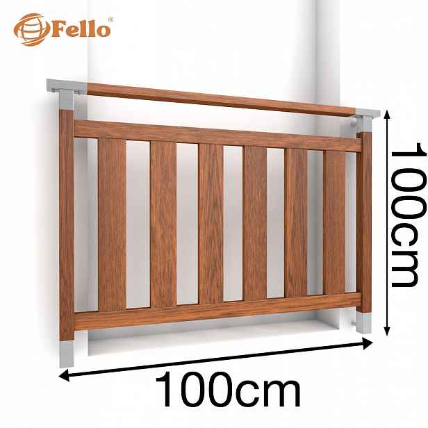 Prestige Francouzský balkon 100 cm Zábradlí Dřevo