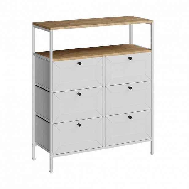 Vicco KOMODA Belaro Bílá 80 x 95 cm 6 zásuvek