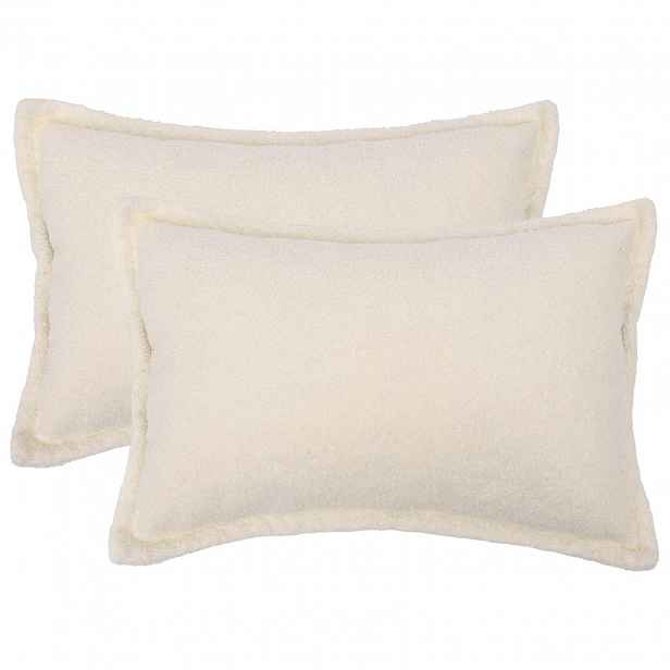 vidaXL Povlak na polštář 2 pcs HOUTEN Krémová 40 x 60 cm Bouclé