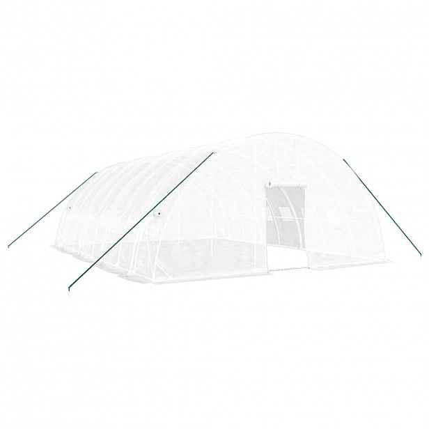 vidaXL Skleník s ocelovým rámem bílý 48 m² 8 x 6 x 2,85 m