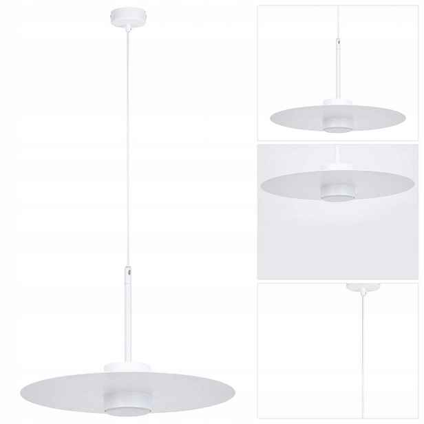 Závěsná lampa bílá Charlie L harmonická forma nad postel Sigma Lighting