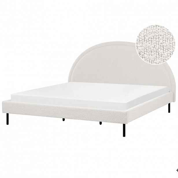 Beliani ČALOUNĚNÁ POSTEL 180/200 cm Bílá Margut
