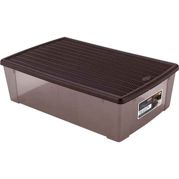 box 30,0l+víko 59x39x17cm hnědý ELEGANCE-XXL