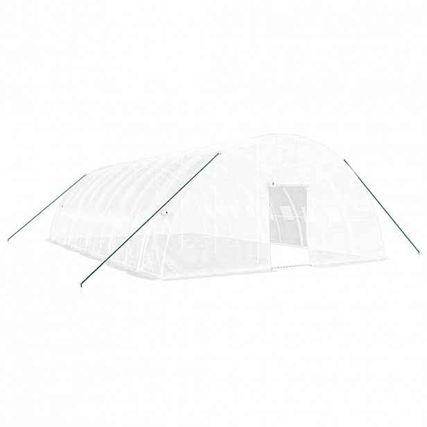 vidaXL Skleník s ocelovým rámem bílý 60 m² 10 x 6 x 2,85 m