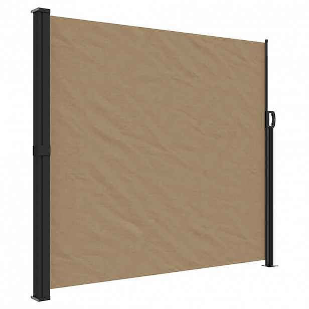 vidaXL Zatahovací boční markýza taupe 180 x 500 cm