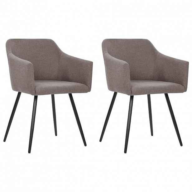 vidaXL Jídelní židle 2 ks taupe textil