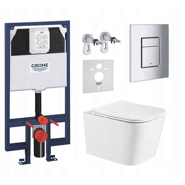 7v1 Sada Wc, Stelaz Grohe Slim Wc Mísa Imprese Tornado Tlačítko