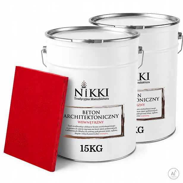 Dekorativní omítka se strukturou Betonu Vnitřní 2 x 15 kg Červená Ohnivá Uv