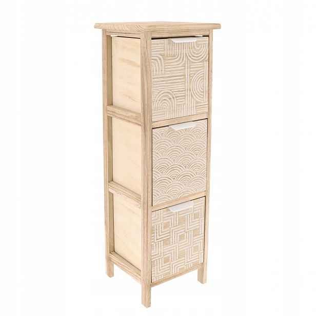 Koupelnový regál Zaro1 se 3 zásuvkami, elegantní, vhodný na ručníky a kosmetiku