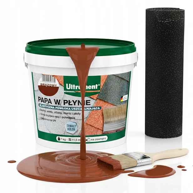 Ultrament Tekutá Lepenka 7KG Bronzová Hnědá Elastická Těsnící Povlak