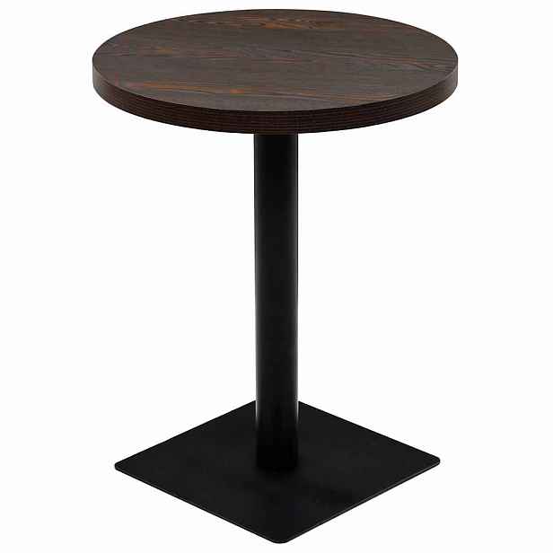 vidaXL Bistro stůl MDF a ocel kulatý 60 x 75 cm