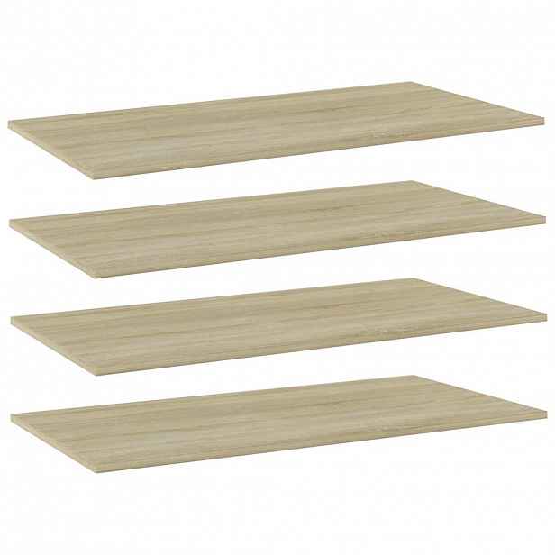 vidaXL Přídavné police 4 ks dub sonoma 80 x 20 x 1,5 cm dřevotříska