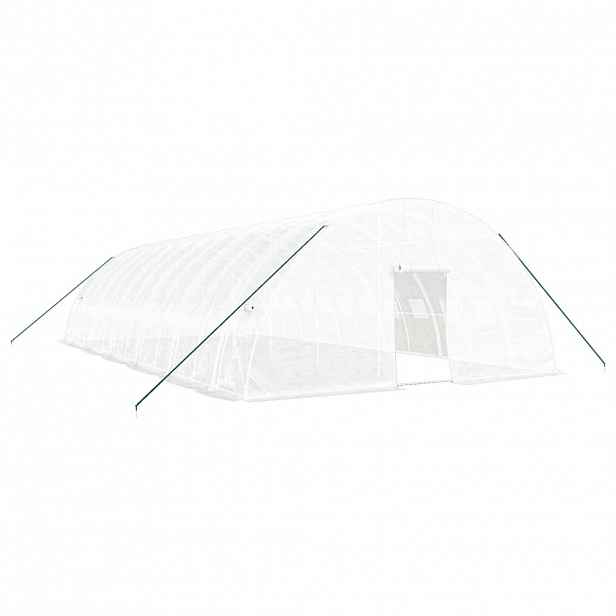 vidaXL Skleník s ocelovým rámem bílý 72 m² 12 x 6 x 2,85 m
