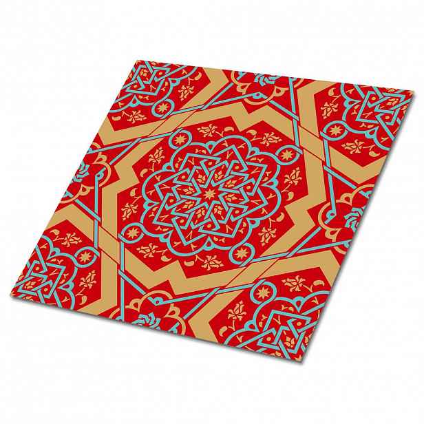 TULUP SAMOLEPICÍ OBKLADY NA STĚNU 9 ks 30x30 cm Arabský květinový vzor