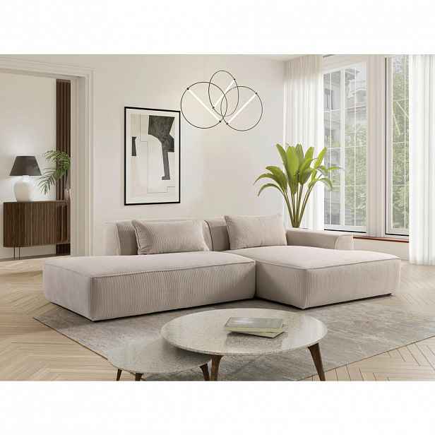 Livetastic ROHOVÁ SEDAČKA, plast, textil, kompozitní dřevo, béžová