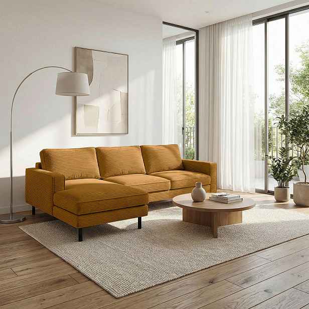 Livetastic ROHOVÁ SEDAČKA, textil, hořčicově žlutá
