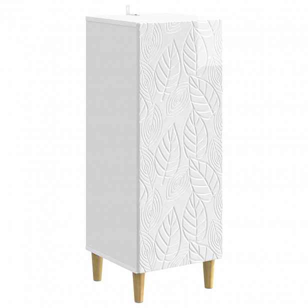 vidaXL Servírovací skříň Bílá s vysokým leskem 33 x 34,5 x 90 cm